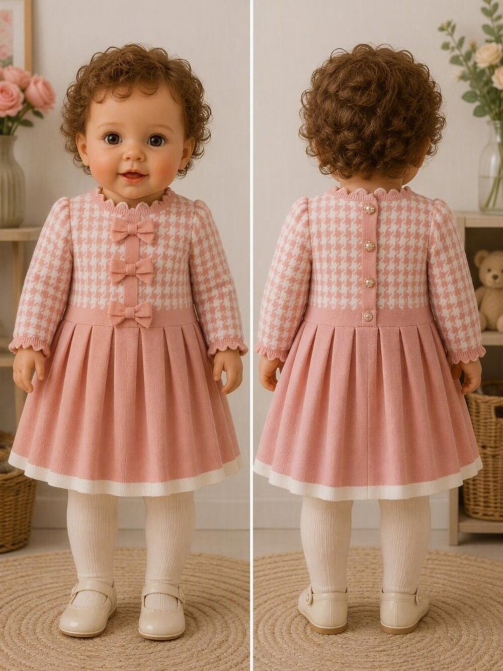 🌷 Elegant Baby Girl Knit Dress 🌷